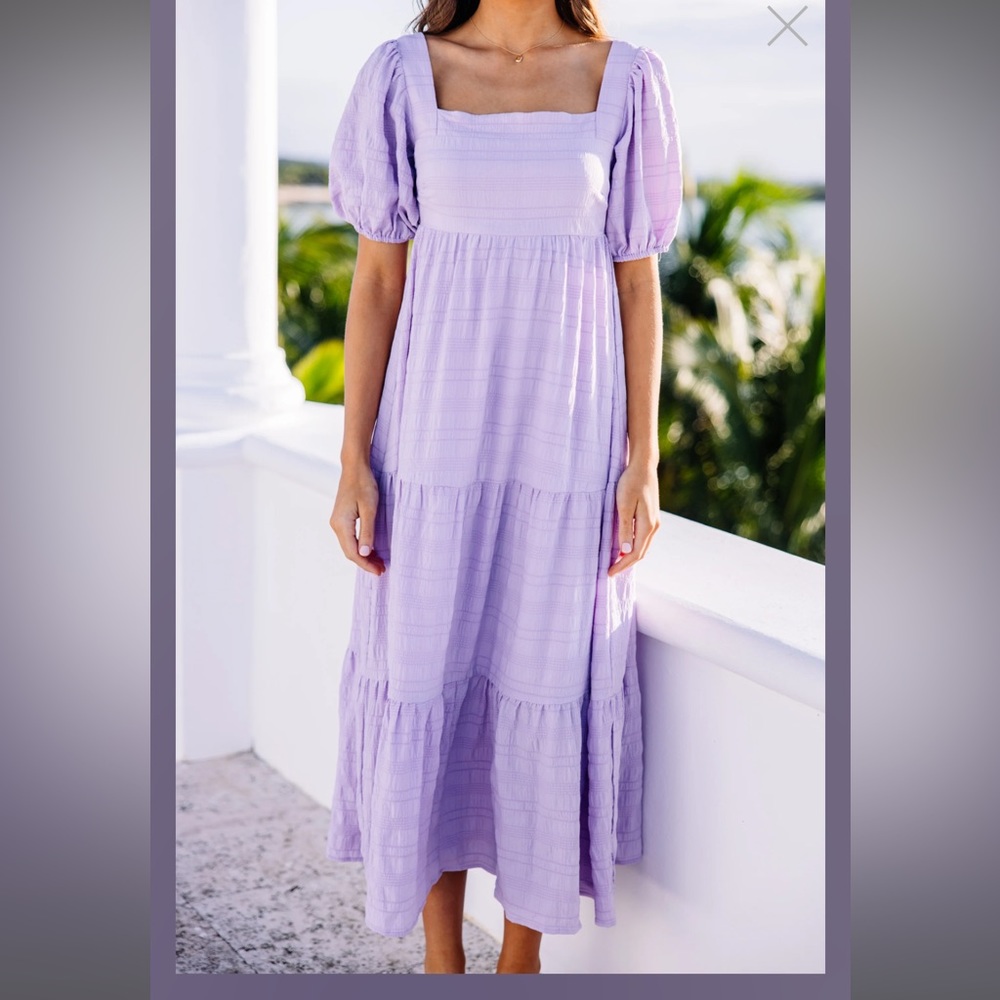 Shop the mint purple midi dress size med